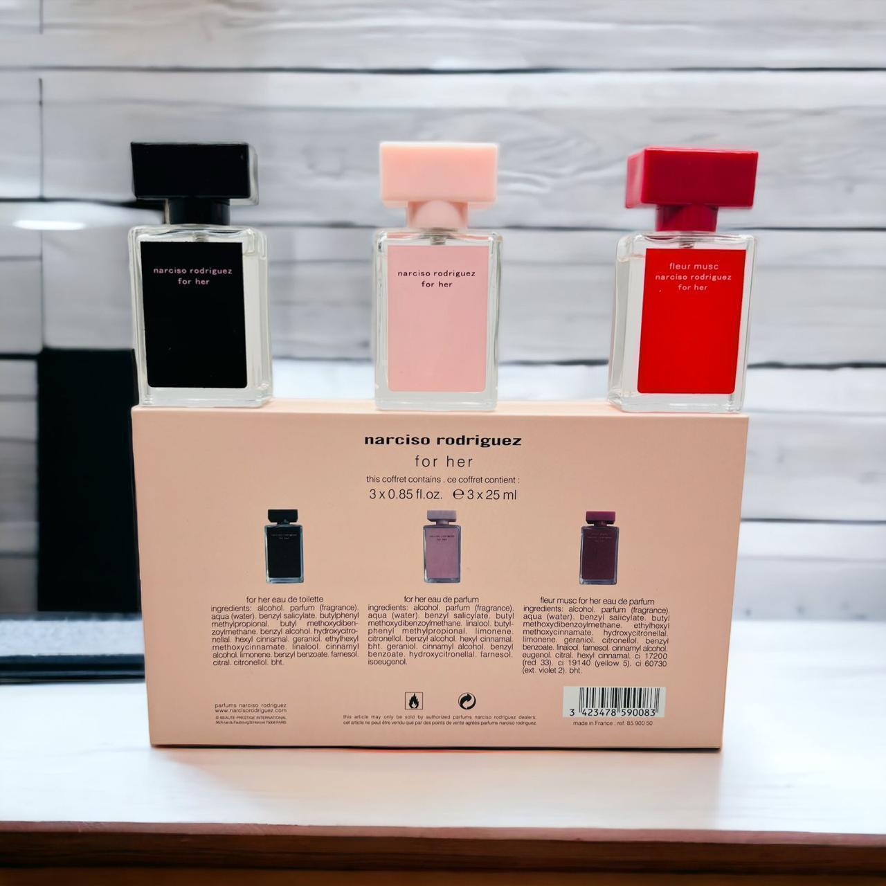 Narciso Rodrigueez Branded Luxury Perfume Gift set combo (3 x 30ML)
